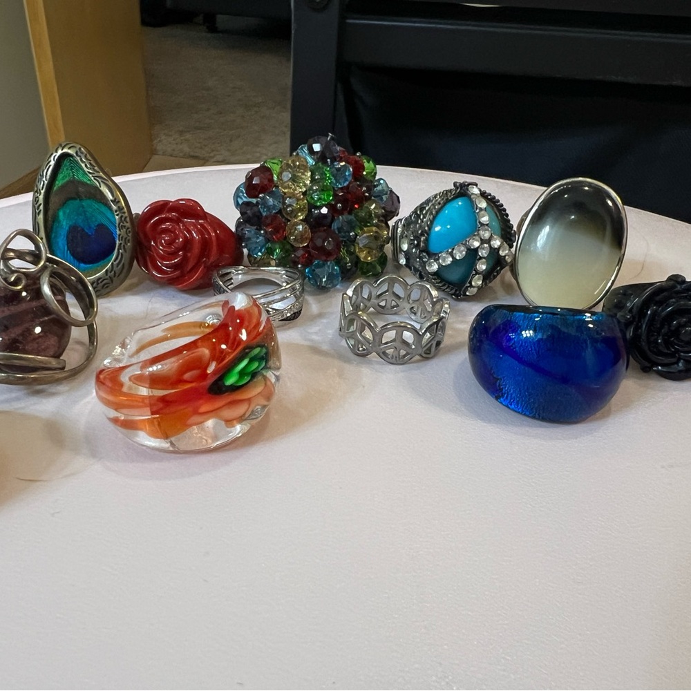 Colorful Statement Rings Collection - image 1